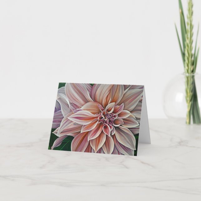 Tarjeta de flores Dahlia "Stargazer" (Anverso)