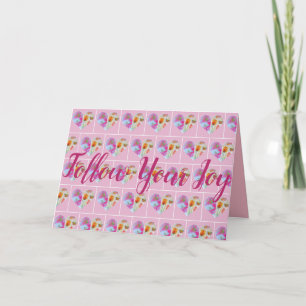 Tarjeta de flores de acuarela de tulipanes rosados