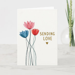 Tarjeta de flores de amor