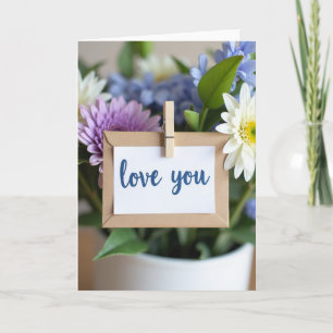 Tarjeta de flores de amor especial
