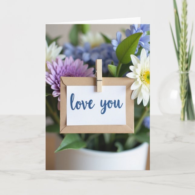 Tarjeta de flores de amor especial (Anverso)