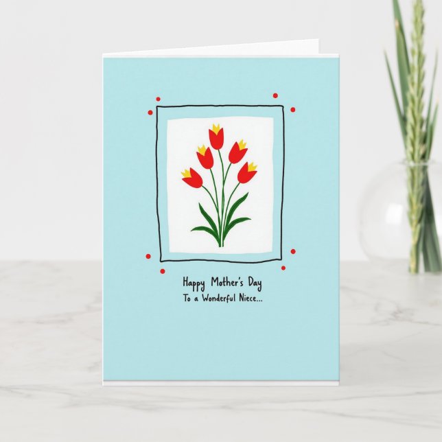 Tarjeta de Flores de Chevron Amorosa (Anverso)