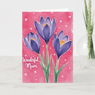 Tarjeta de flores de día de la madre floreciendo