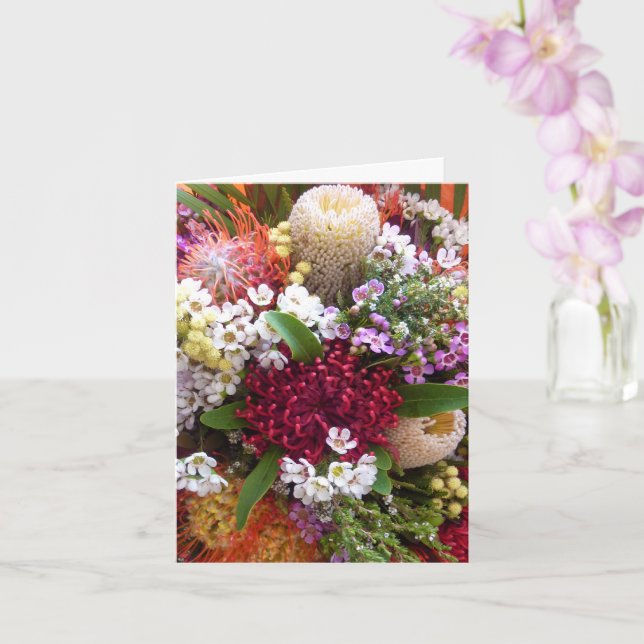 Tarjeta de flores de flores de flores de Australia (Orquídea)