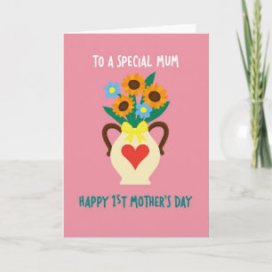 Tarjeta de Flores de Lunares para Mamá