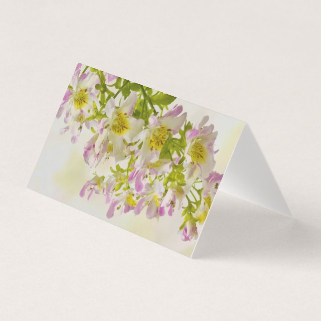 Tarjeta de flores de mariposa (Anverso)