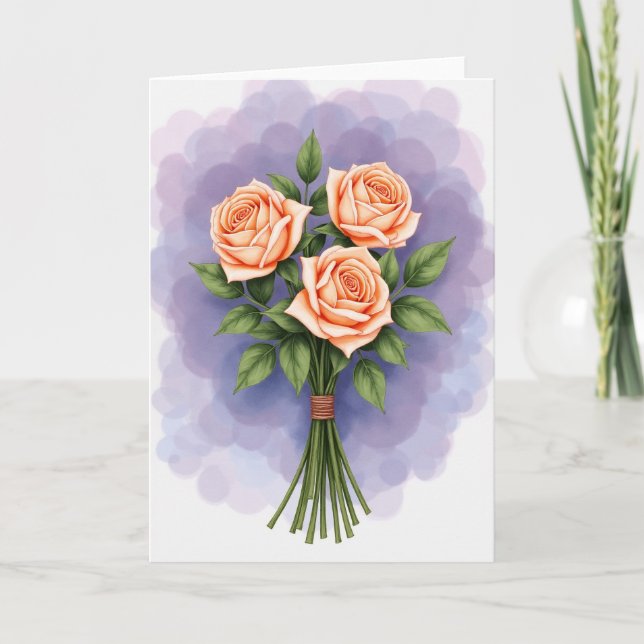 Tarjeta de Flores de Nube de Lavanda (Anverso)
