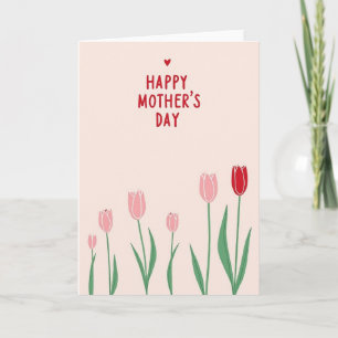 Tarjeta de flores de Pastel a Rayas