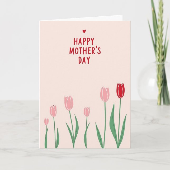 Tarjeta de flores de Pastel a Rayas (Anverso)