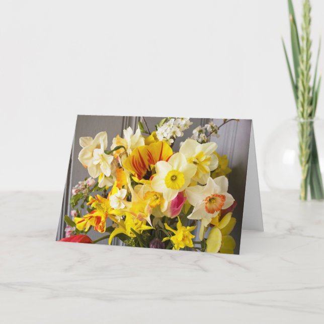 Tarjeta de flores de primavera (Anverso)