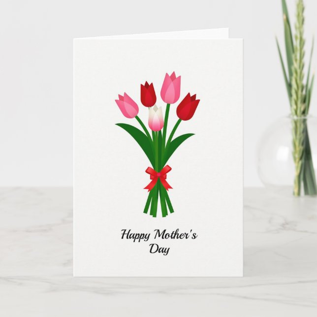 Tarjeta de flores de primavera blancas (Anverso)