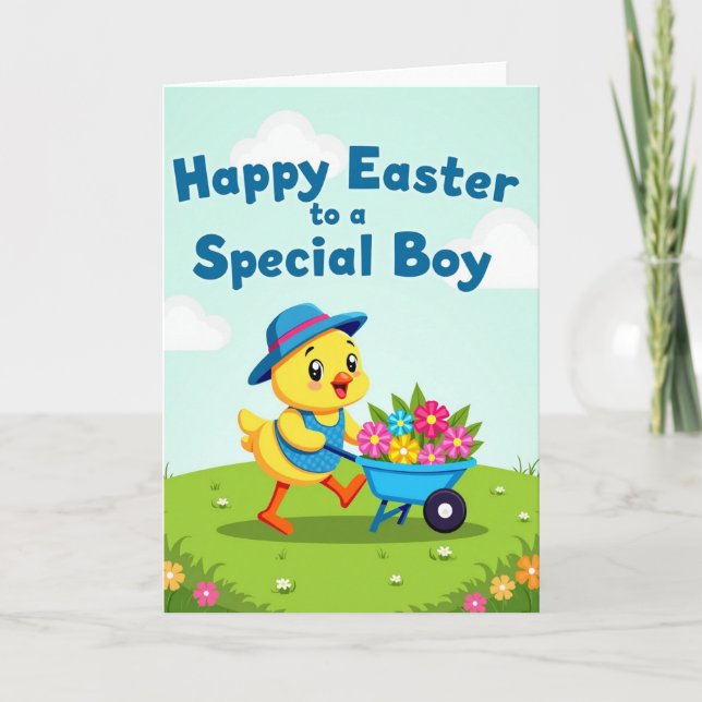 Tarjeta de flores de primavera de pajarito (Anverso)