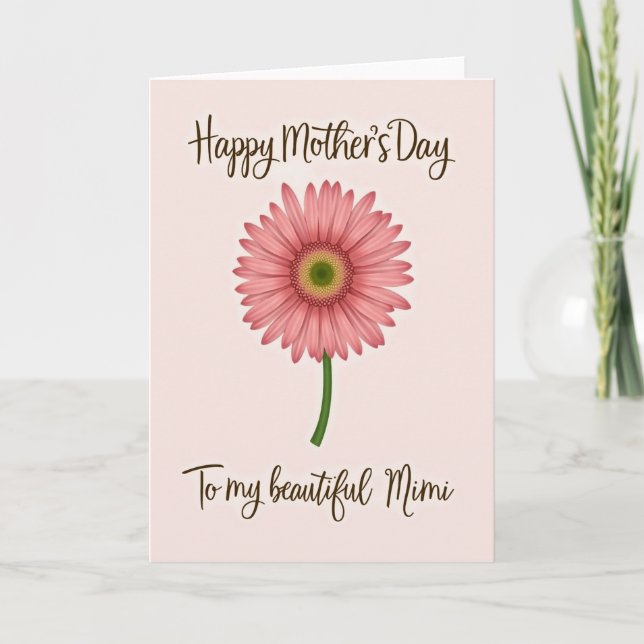 Tarjeta de flores del Día de la Madre con todo el  (Anverso)