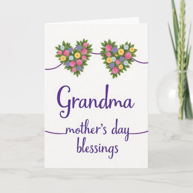 Tarjeta de flores del Día de la Madre con todo el  (Anverso)