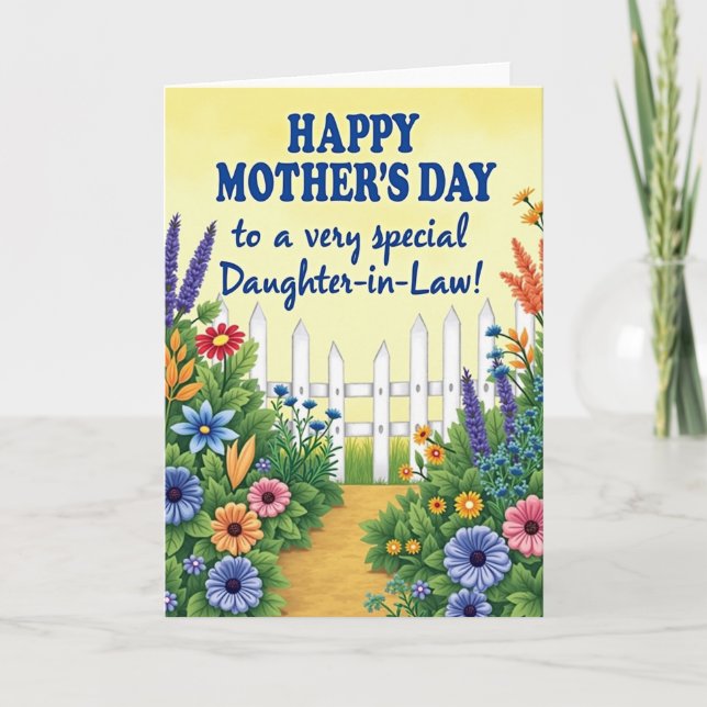 Tarjeta de flores del día de las madres amorosas (Anverso)