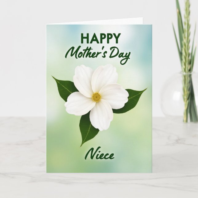 Tarjeta de flores del día de las madres besadas po (Anverso)