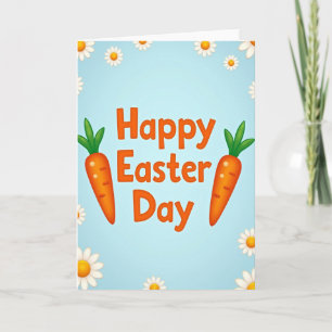 Tarjeta de flores del día feliz de Pascua