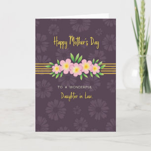 Tarjeta de Flores Doradas para la Mejor Mamá