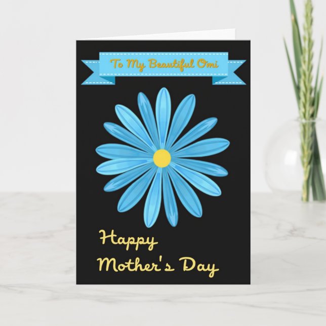 Tarjeta de flores elegante para el día de la madre (Anverso)