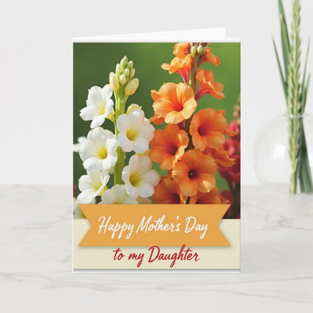 Tarjeta de flores encantadoras para el Día de la M (Anverso)