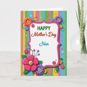 Tarjeta de flores festivas del Día de la Madre