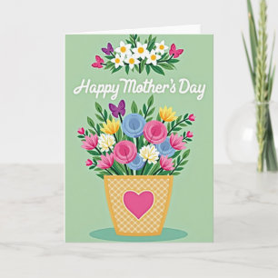Tarjeta de flores gráficas