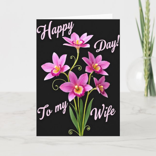 Tarjeta de Flores Magenta para Madres (Anverso)