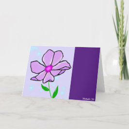 Tarjeta de flores moradas