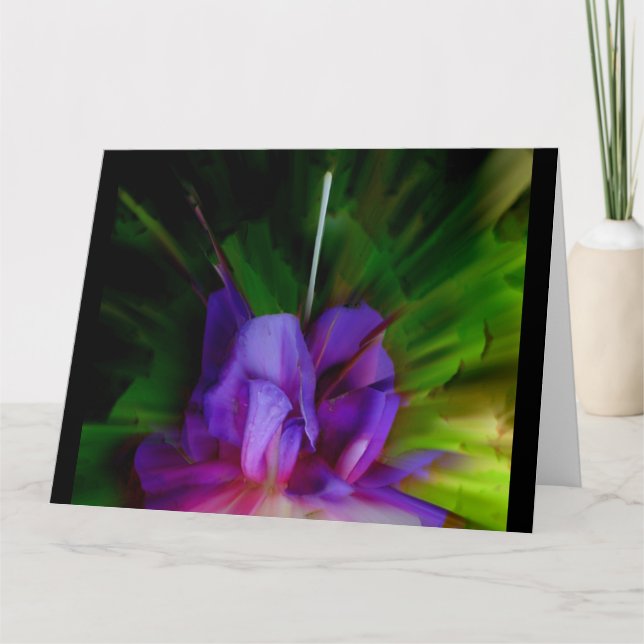 Tarjeta de flores moradas para todas las ocasiones (Anverso)
