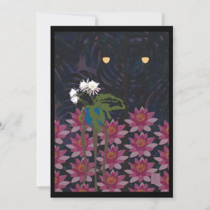 Tarjeta de flores nocturnas