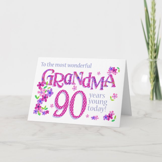 Tarjeta de flores para el arte de la palabra de cu (Anverso)