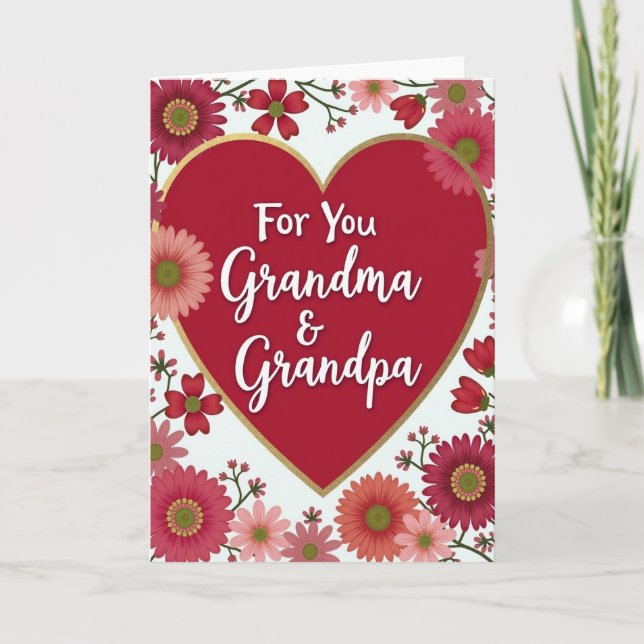 Tarjeta de flores para el corazón para ti (Anverso)