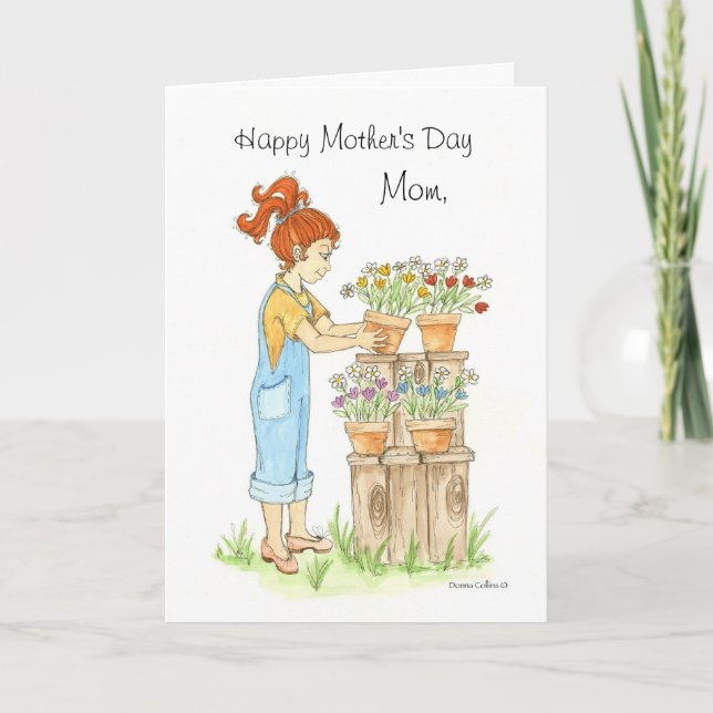 Tarjeta de flores para el Día de la Madre (Anverso)