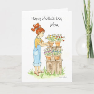 Tarjeta de flores para el Día de la Madre