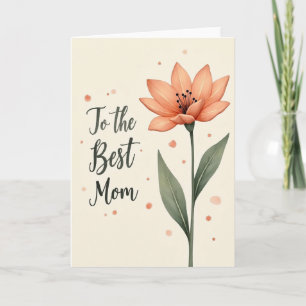 Tarjeta de Flores para la Mejor Mamá
