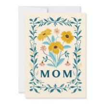 Tarjeta de flores para mamá, Feliz día de la madre