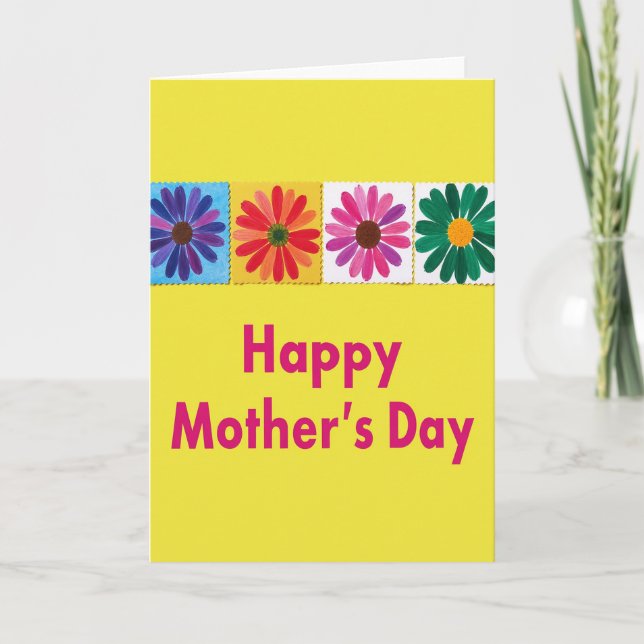 Tarjeta de flores pintadas a mano (Anverso)