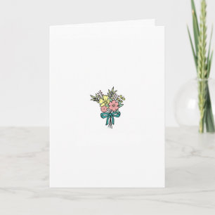 Tarjeta de flores, ramo de flores