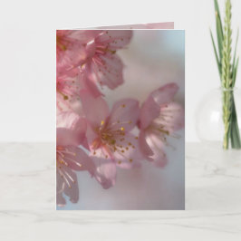 Tarjeta de flores rosadas