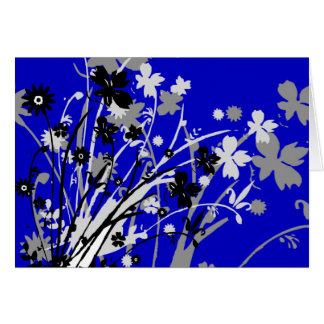 Tarjeta de flores silvestres (azul)