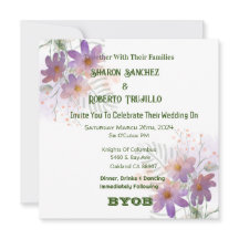 Tarjeta de Flores Silvestres Moradas