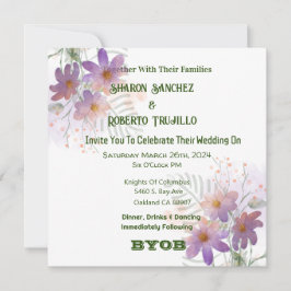 Tarjeta de Flores Silvestres Moradas