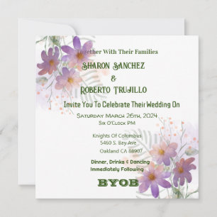 Tarjeta de Flores Silvestres Moradas