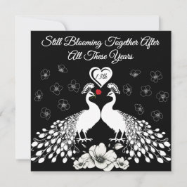 Tarjeta de flores silvestres para pareja en 13° an