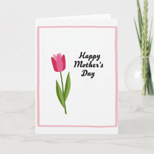 Tarjeta de flores suave para el día de la madre