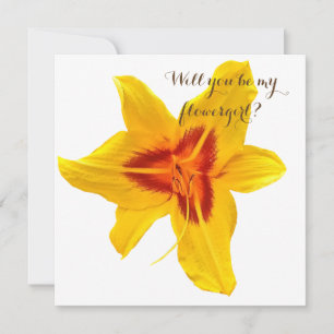 Tarjeta de florista con flor amarilla