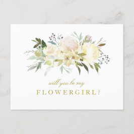 tarjeta de florista de flores de marfil