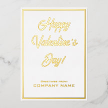 Tarjeta de foil de San Valentín para negocios en b