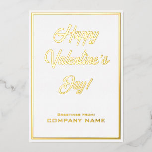 Tarjeta de foil de San Valentín para negocios en b
