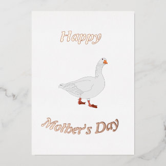 Tarjeta de foil para el día de la madre Mama Goose